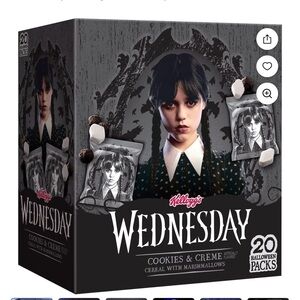 Wednesday Addams Cookies & Cream Mini Cereal Pouches Sealed (18/20)